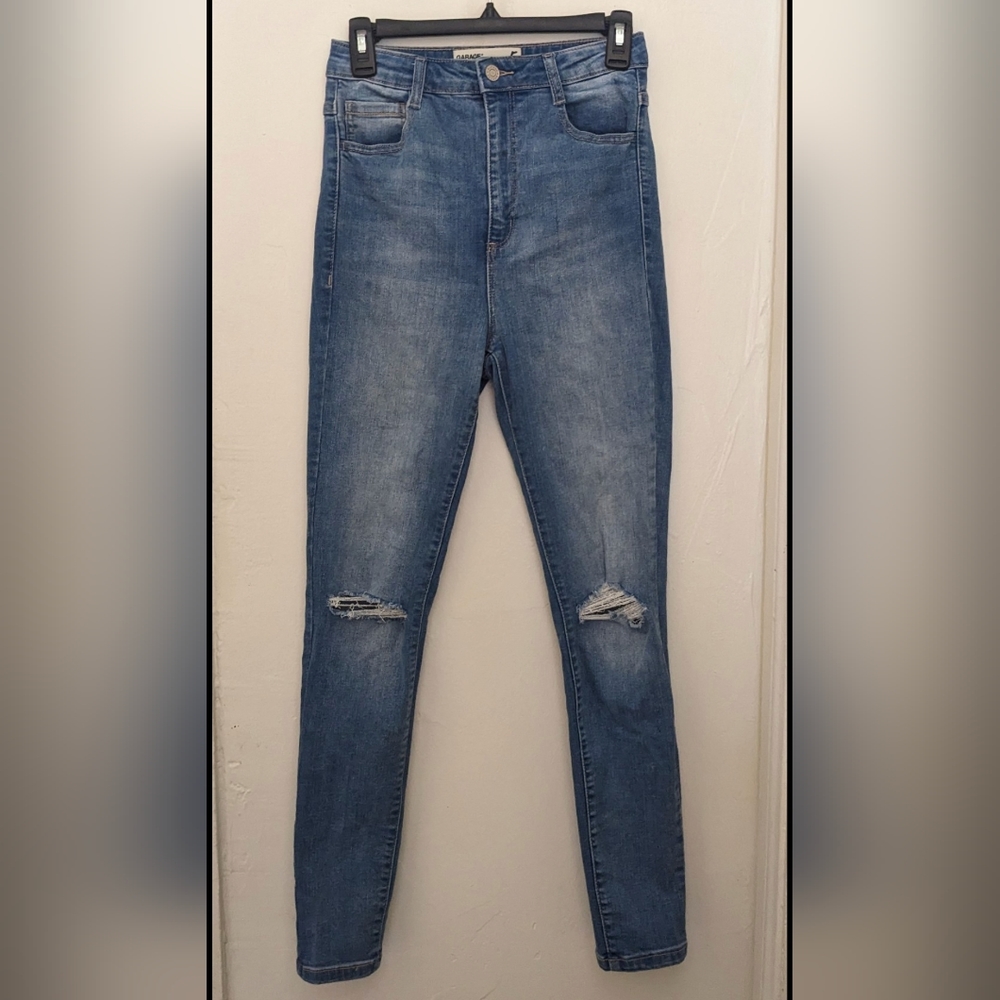 Super high waisted skinny jeans